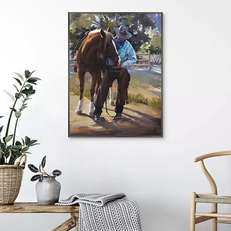 A Man And His Horse Framed Canvas Art Print>Kirklands Home Flash Sale