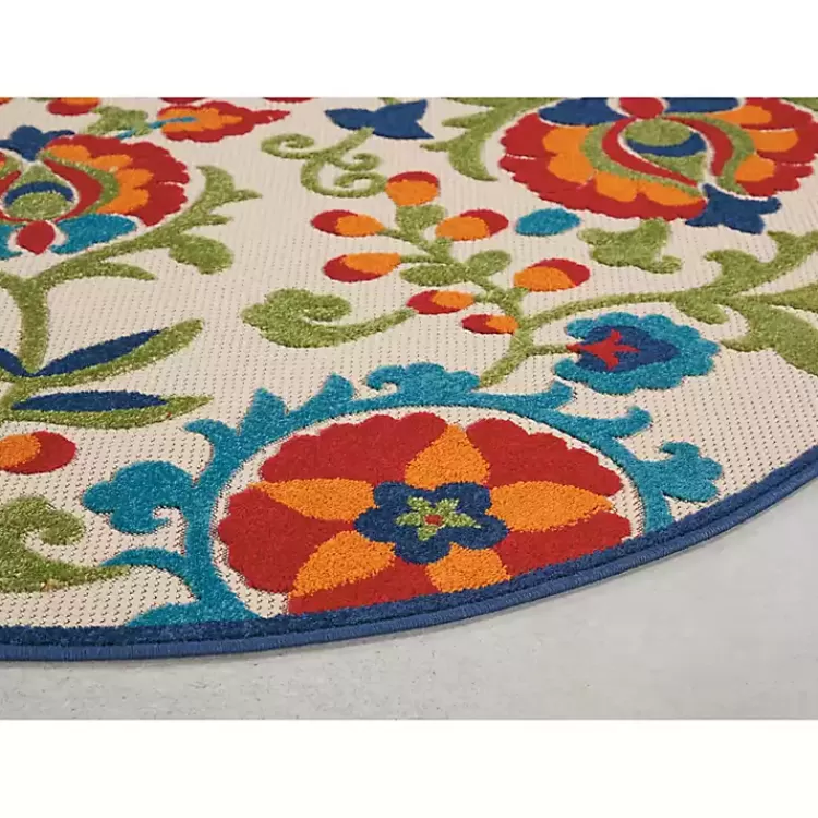 abstract_floral_outdoor_round_area_rug__ft_3.webp Abstract Floral Outdoor Round Area Rug, 5 ft.>Kirklands Home Cheap