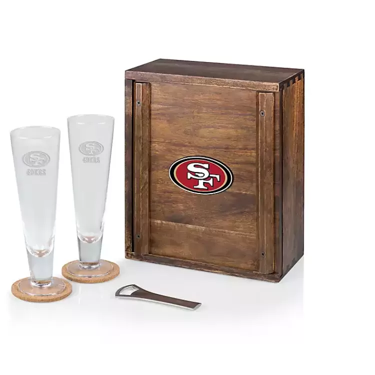 Acacia San Francisco 49ers Beer Glass Set>Kirklands Home Flash Sale