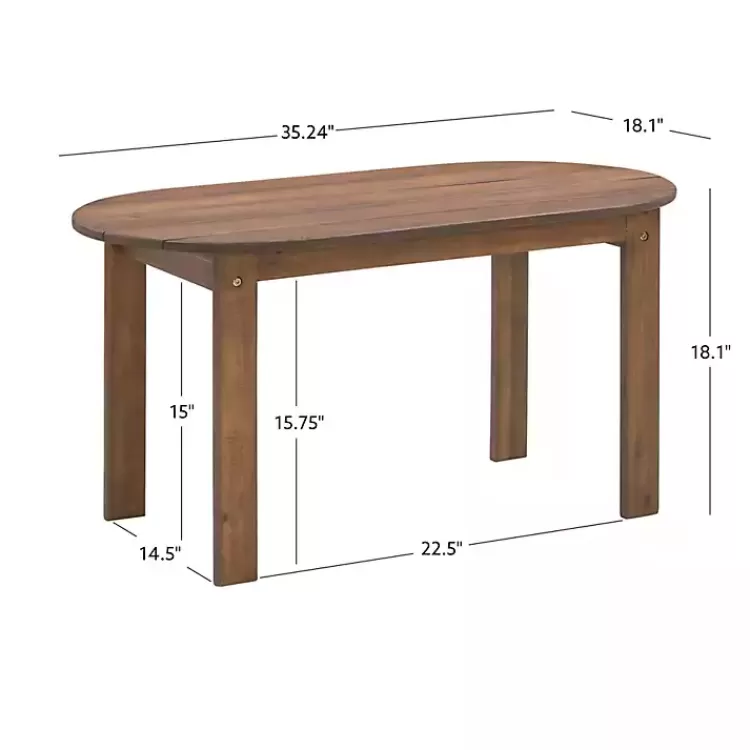 Acorn Acacia Wood Oval Adirondack Coffee Table>Kirklands Home Best Sale