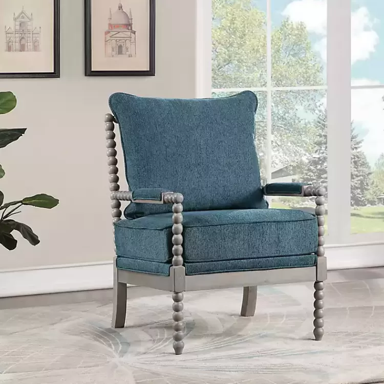 aegean_blue_liam_turned_leg_accent_chair_4.webp Aegean Liam Turned Leg Accent Chair>Kirklands Home Cheap