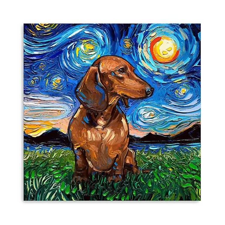 Aja Trier Dachshund I Starry Night Canvas Print>Kirklands Home Best Sale