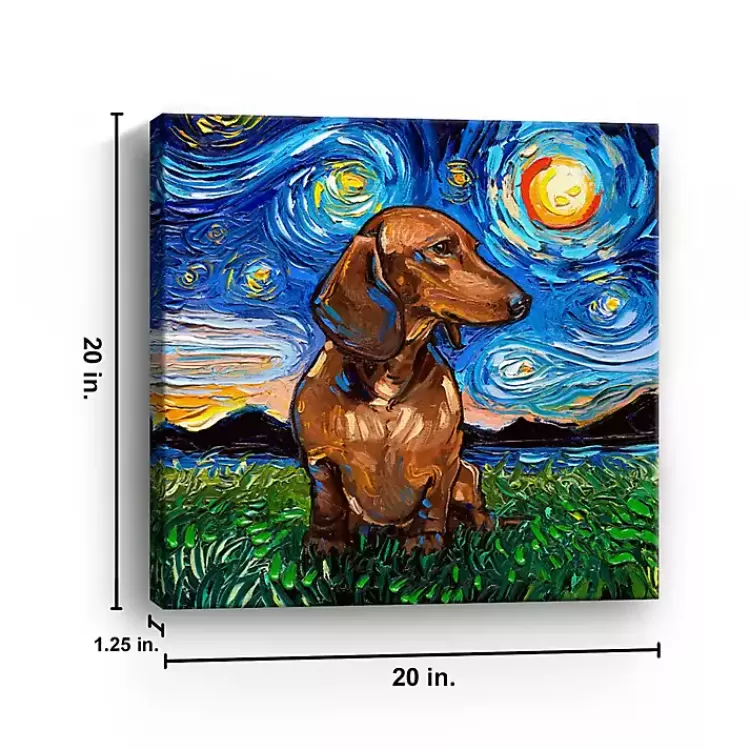 aja_trier_dachshund_i_starry_night_canvas_print_2.webp Aja Trier Dachshund I Starry Night Canvas Print>Kirklands Home Best Sale