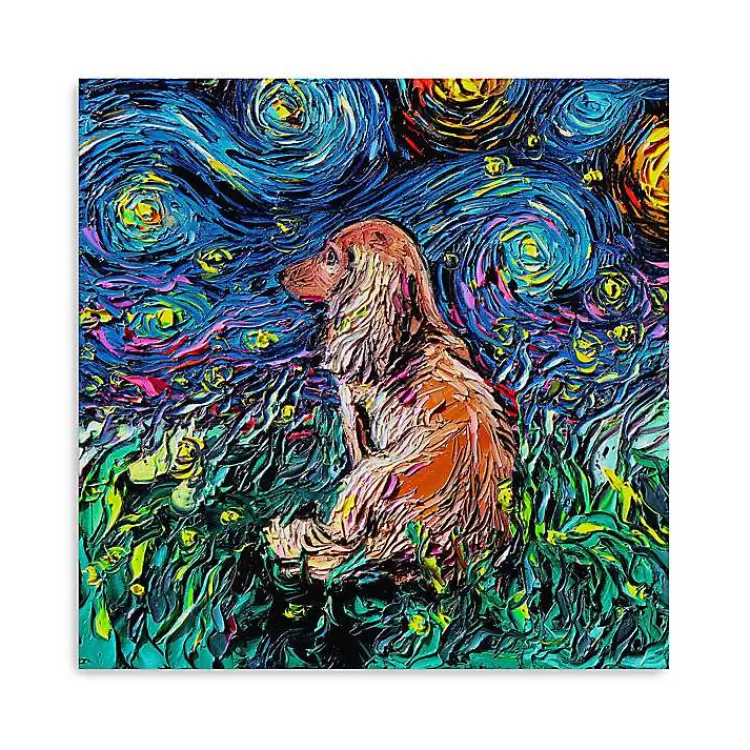 Aja Trier Dachshund III Starry Night Canvas Print>Kirklands Home Outlet
