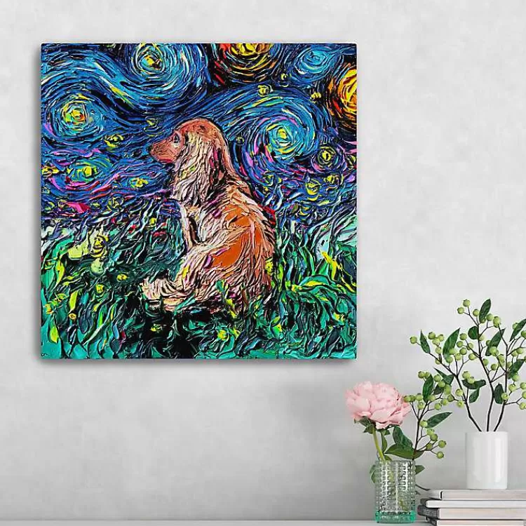 Aja Trier Dachshund III Starry Night Canvas Print>Kirklands Home Outlet