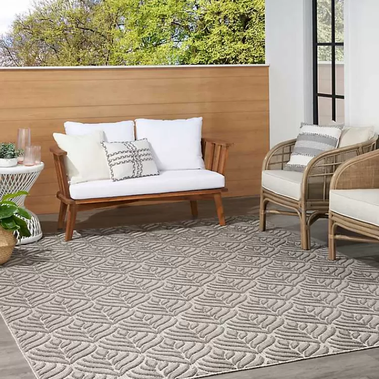 aloha_gray_botanical_indooroutdoor_rug_x_4-1.webp Aloha Botanical Indoor/Outdoor Rug, 3x5>Kirklands Home Hot