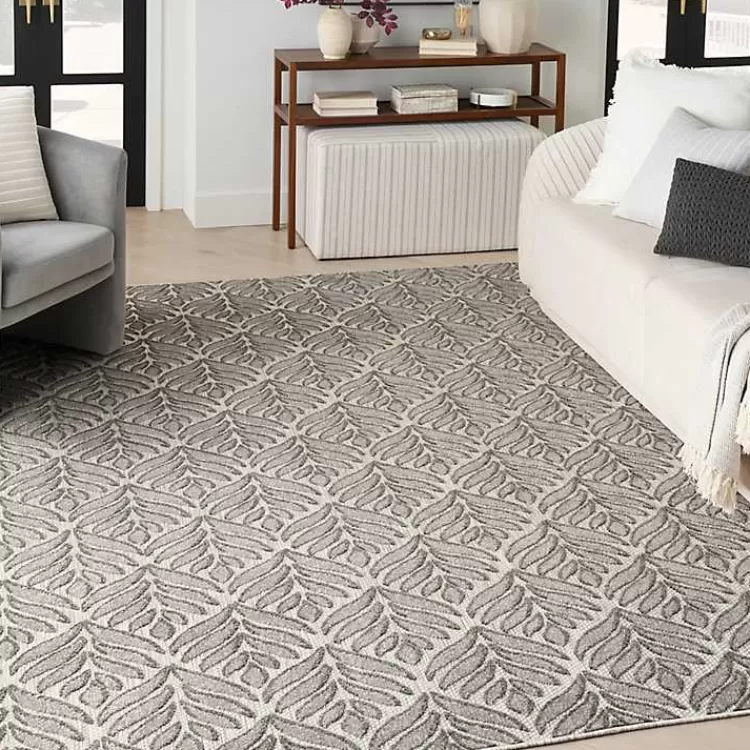 aloha_gray_botanical_indooroutdoor_rug_x_5-1.webp Aloha Botanical Indoor/Outdoor Rug, 3x5>Kirklands Home Hot