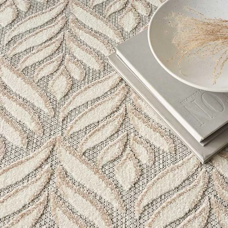 aloha_ivory_botanical_indooroutdoor_area_rug_x_7-1.webp Aloha Ivory Botanical Indoor/Outdoor Area Rug, 6x9>Kirklands Home Clearance