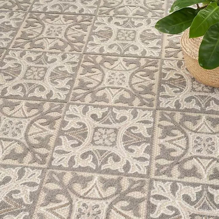 Aloha Ivory Geometric Indoor/Outdoor Area Rug, 3x5>Kirklands Home Flash Sale