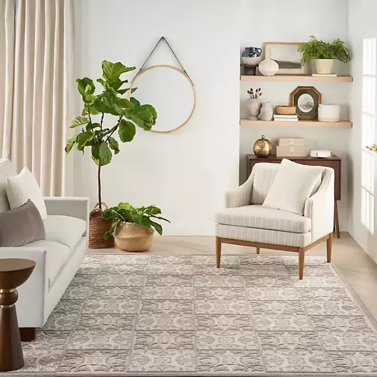 Aloha Ivory Geometric Indoor/Outdoor Area Rug, 6x9>Kirklands Home New