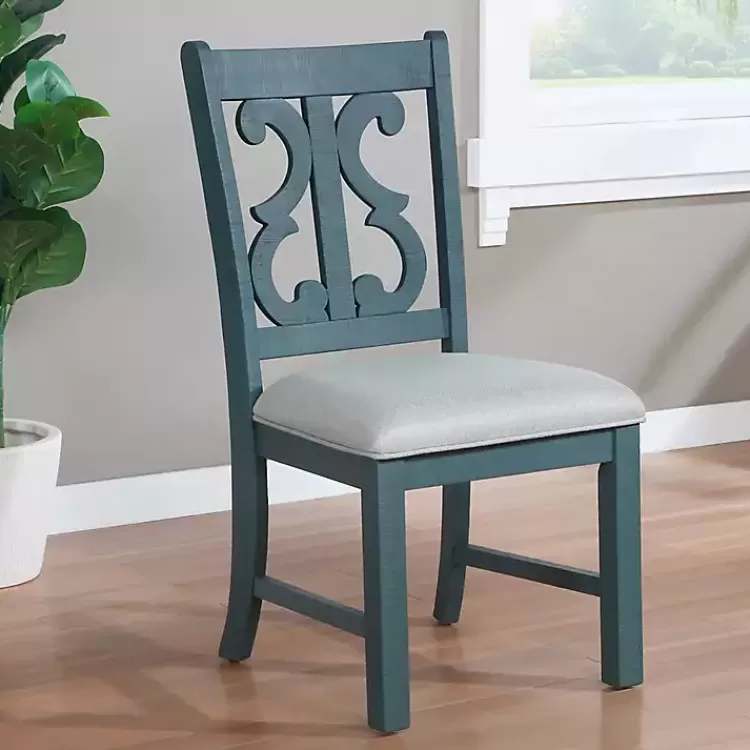 antique_blue_upholstered_dining_chairs_set_of__2.webp Antique Blue Upholstered Dining Chairs, Set of 2>Kirklands Home Fashion