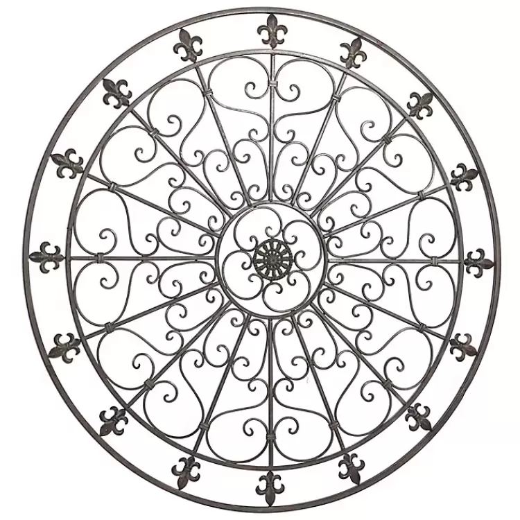 antique_fleurdelis_medallion_metal_wall_plaque_4.webp Antique Fleur-de-Lis Medallion Metal Wall Plaque>Kirklands Home Hot