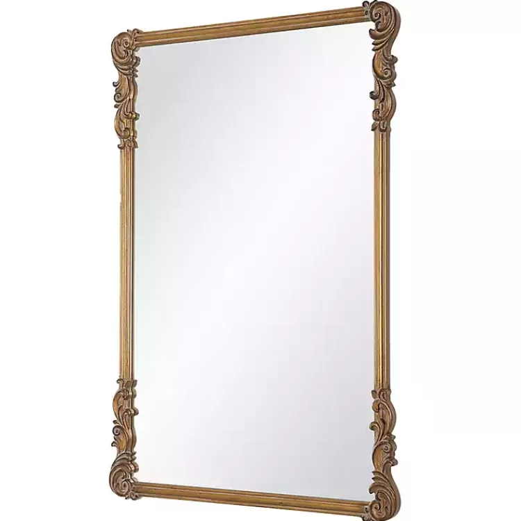 Antique Gold Vintage Rectangular Wall Mirror>Kirklands Home Online