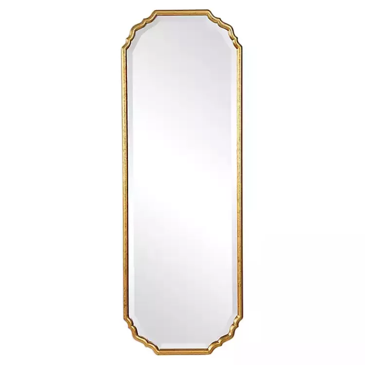 Antique Gold Wooden Mirror with Curved Corners>Kirklands Home Shop