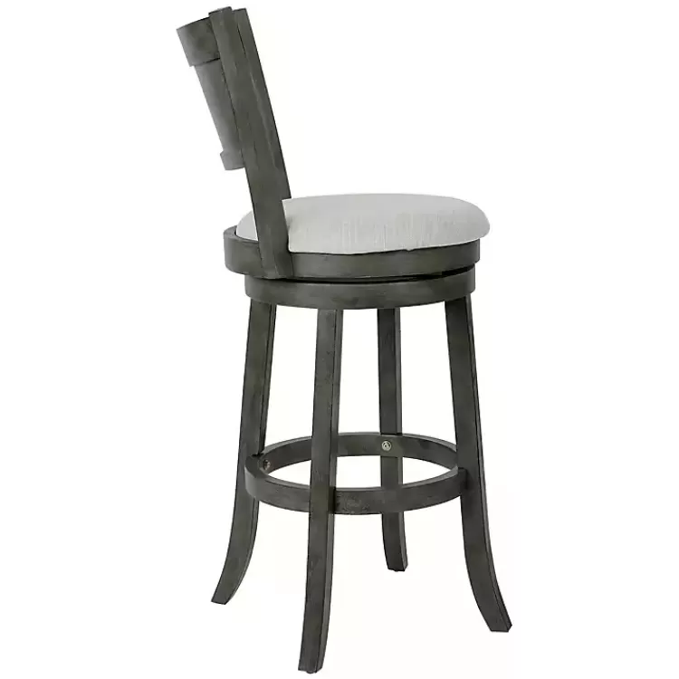 antique_gray_upholstered_swivel_bar_stool_2.webp Antique Gray Upholstered Swivel Bar Stool>Kirklands Home Hot