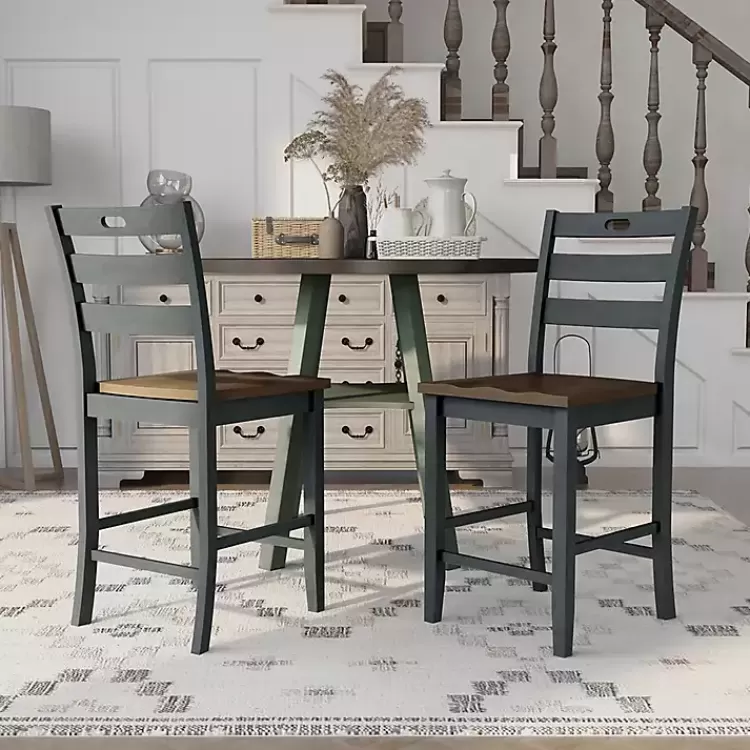 antique_gray_wood_counter_stools_set_of__2.webp Antique Wood Counter Stools, Set of 2>Kirklands Home Hot