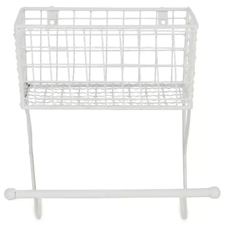 antique_white_wire_basket_towel_rack_3.webp Antique White Wire Basket Towel Rack>Kirklands Home Fashion