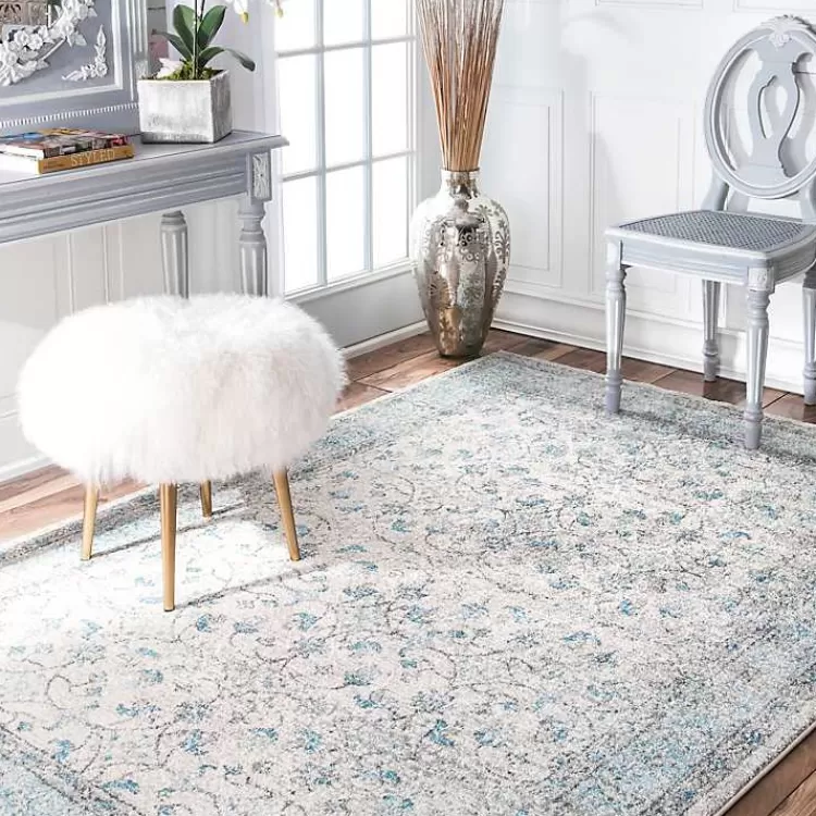 Aqua Rio Vintage Area Rug, 4x6>Kirklands Home Clearance