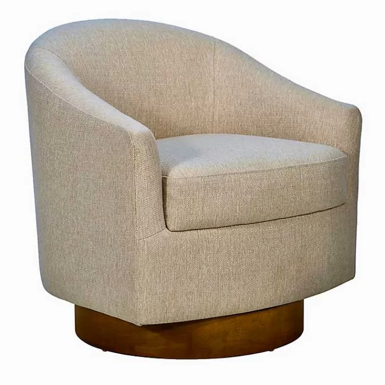 ashton_tan_swivel_chair_with_wood_base_2.webp Ashton Swivel Chair with Wood Base>Kirklands Home Best