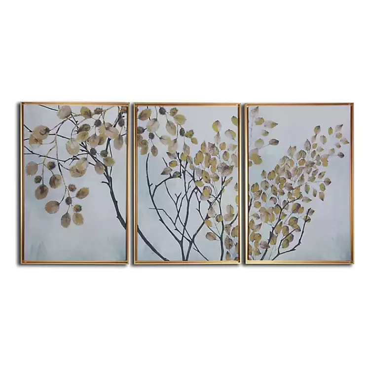 Asian Branches Framed Canvas Art Prints, Set of 3>Kirklands Home Best