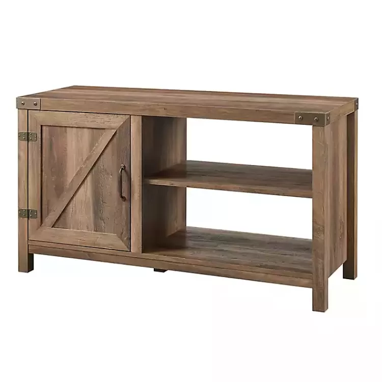 barn_door_rustic_oak_tv_stand_with_open_shelves_5.webp Barn Door Rustic Oak TV Stand with Open Shelves>Kirklands Home Best Sale