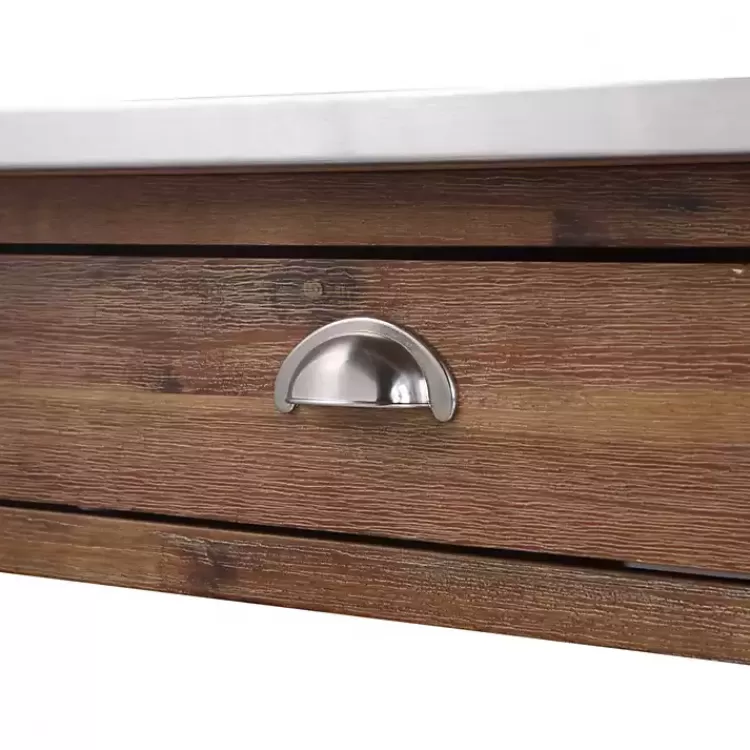 barnwood_sonoma_stainless_steel_top_kitchen_cart_3.webp Barnwood Sonoma Stainless Steel Top Kitchen Cart>Kirklands Home Clearance