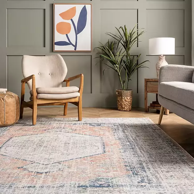 Bea Distressed Vintage Washable Area Rug, 5x8>Kirklands Home Shop
