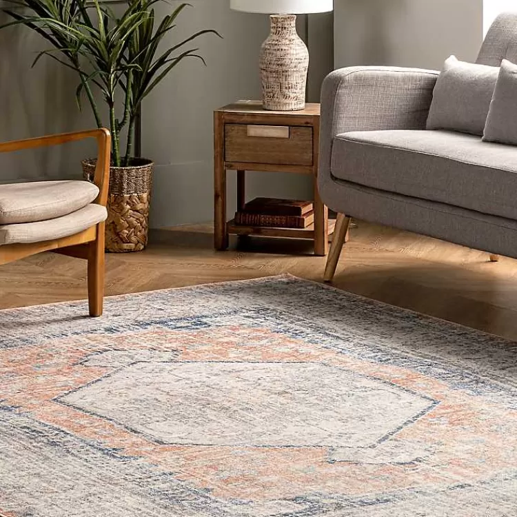 Bea Distressed Vintage Washable Area Rug, 8x10>Kirklands Home New