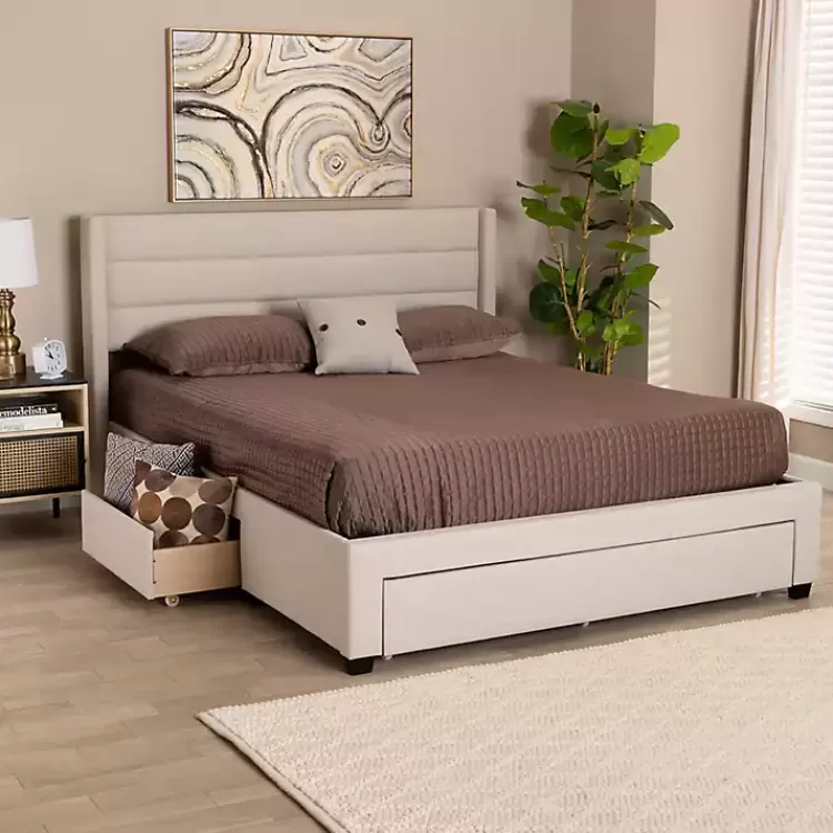 beige_braylon_upholstered_drawer_queen_bed_10.webp Beige Braylon Upholstered 3-Drawer Queen Bed>Kirklands Home Flash Sale