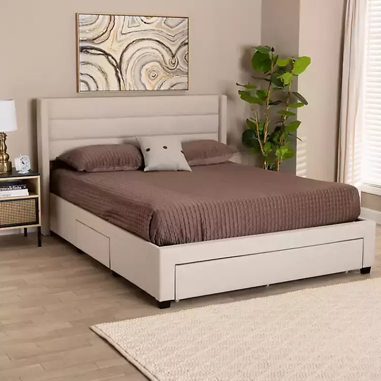 beige_braylon_upholstered_drawer_queen_bed_9.webp Beige Braylon Upholstered 3-Drawer Queen Bed>Kirklands Home Flash Sale