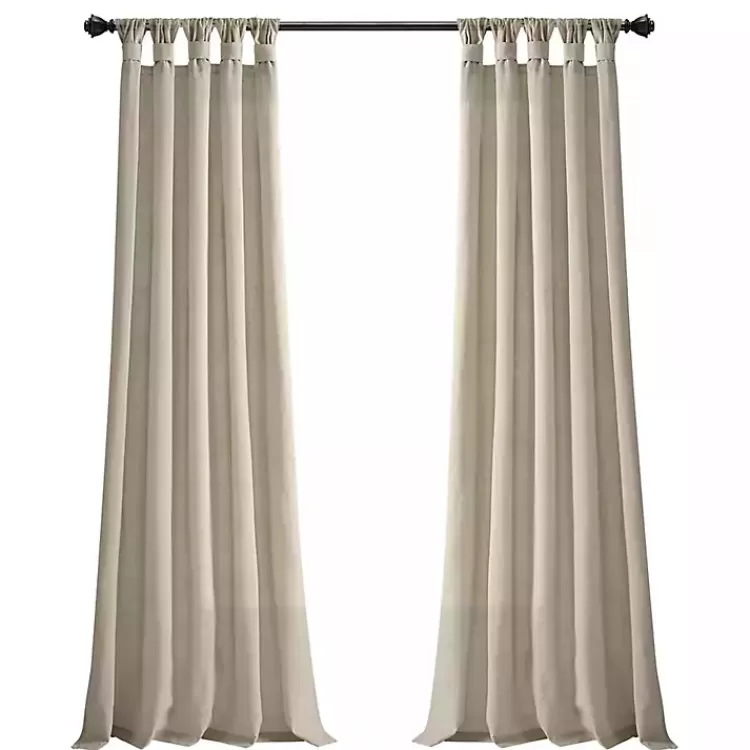 Beige Burlap Knotted Curtain Panel Set, 108 in.>Kirklands Home Online