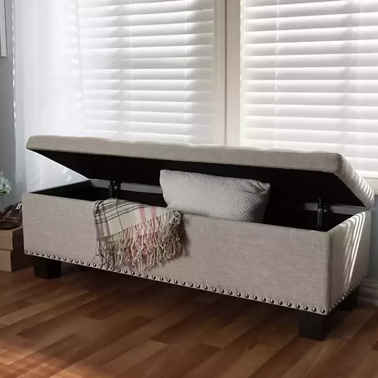 beige_buttontufted_upholstered_storage_bench_8.webp Beige Button-Tufted Upholstered Storage Bench>Kirklands Home Discount