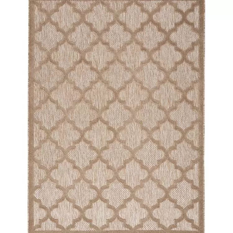 Beige Trellis Indoor/Outdoor Area Rug, 5x7>Kirklands Home Cheap