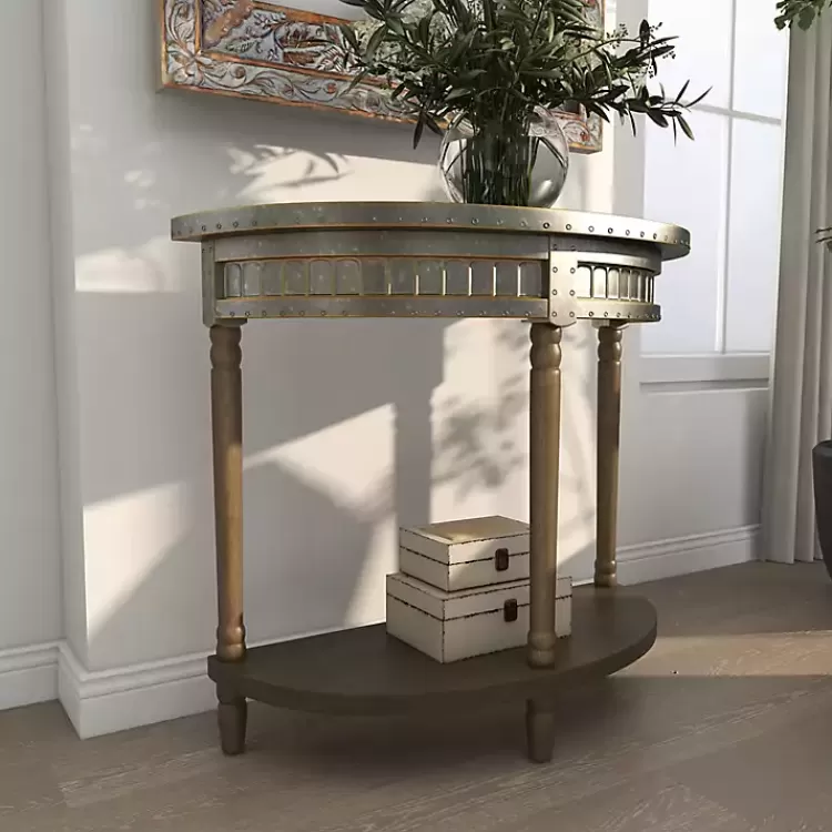 beige_wood_and_metal_half_moon_console_table_8.webp Beige Wood and Metal Half Moon Console Table>Kirklands Home Hot