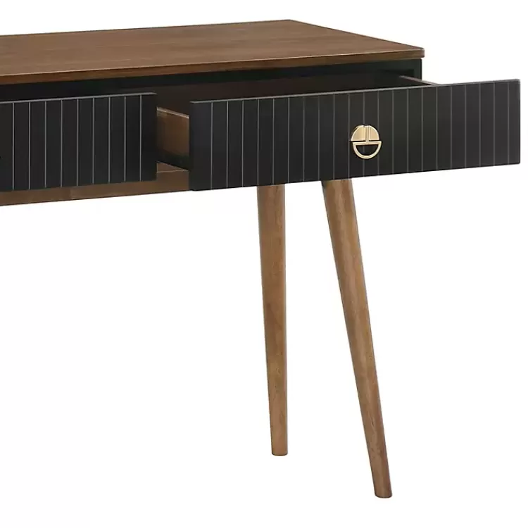 black__walnut_softclose_wood_console_table_3.webp & Walnut Soft-Close Wood Console Table>Kirklands Home Flash Sale