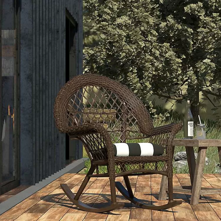 black__white_awning_stripe_outdoor_chair_cushion_2.webp Black & White Awning Stripe Outdoor Chair Cushion>Kirklands Home Fashion
