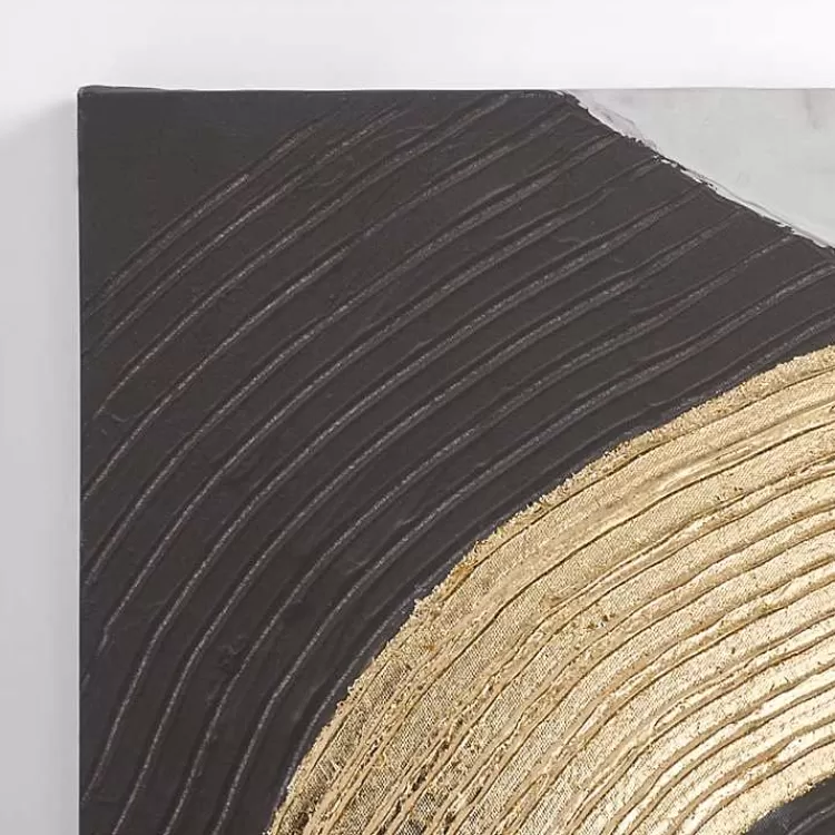 Black and Gold Curves Canvas Art Prints, Set of 2>Kirklands Home Best Sale