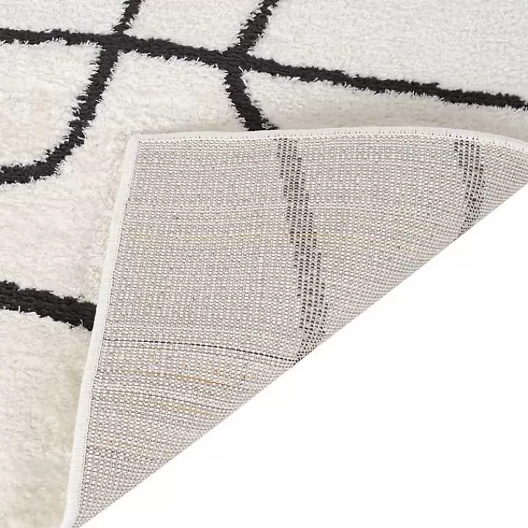 Black and Ivory Monotone Geo Area Rug, 8x10>Kirklands Home Cheap