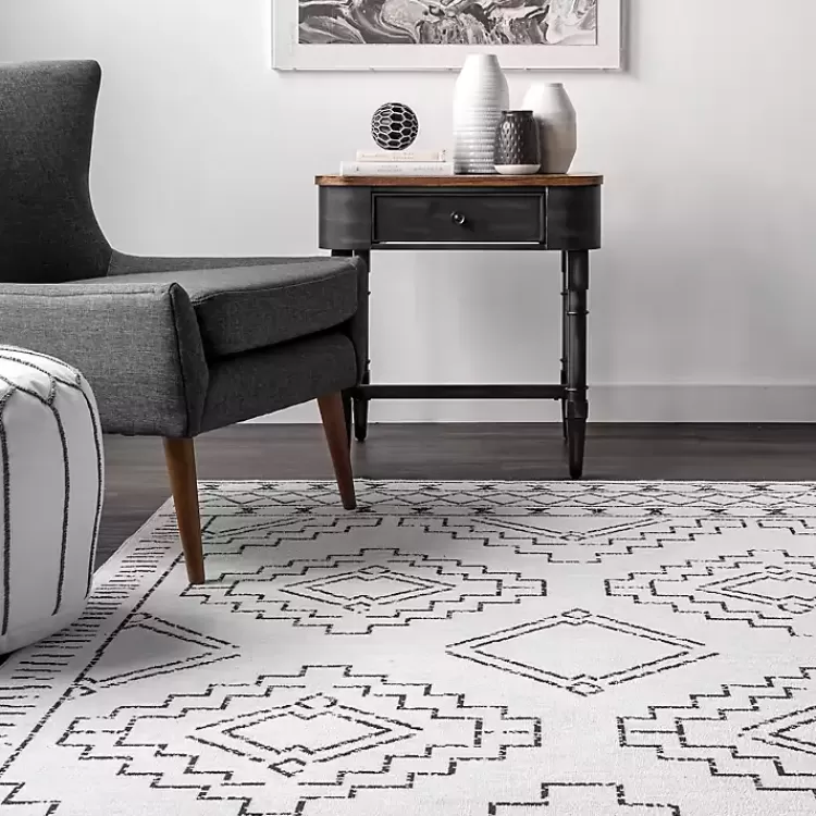 black_and_ivory_moroccan_washable_area_rug_x_2-1.webp Black and Ivory Moroccan Washable Area Rug, 5x8>Kirklands Home Hot