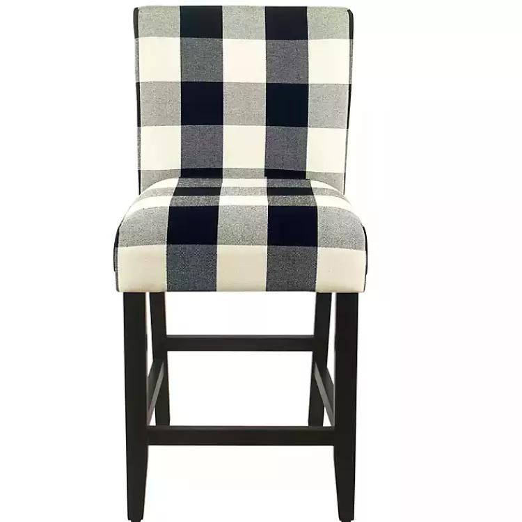 black_and_white_buffalo_check_counter_stool_3.webp Black and White Buffalo Check Counter Stool>Kirklands Home Hot