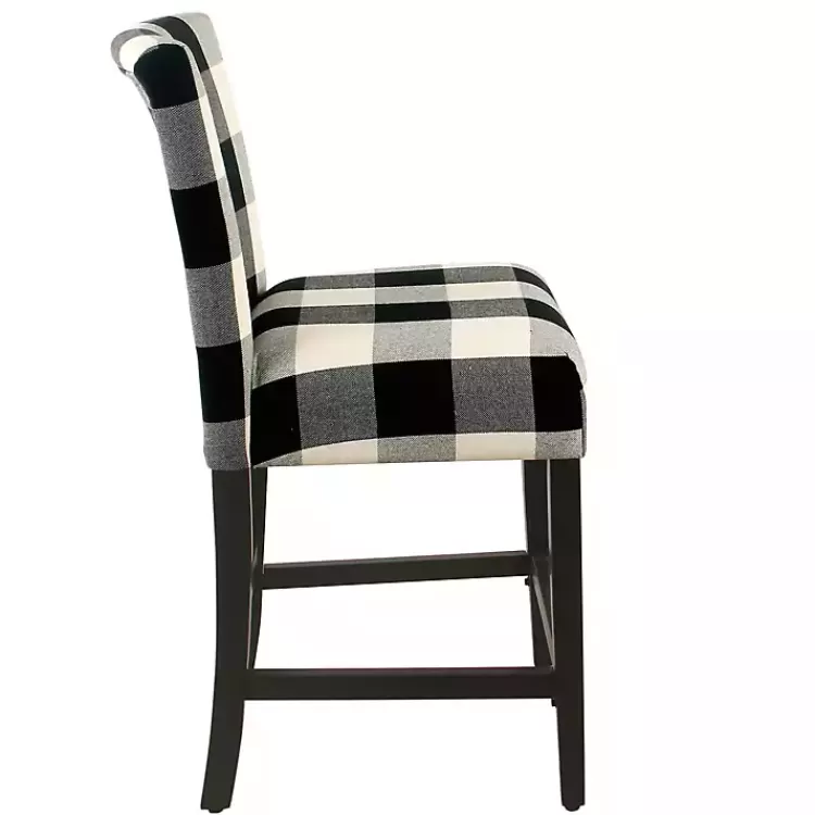 black_and_white_buffalo_check_counter_stool_4.webp Black and White Buffalo Check Counter Stool>Kirklands Home Hot