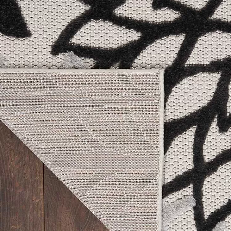 black_and_white_floral_outdoor_area_rug_x_2-1.webp Black and White Floral Outdoor Area Rug, 5x7>Kirklands Home Hot