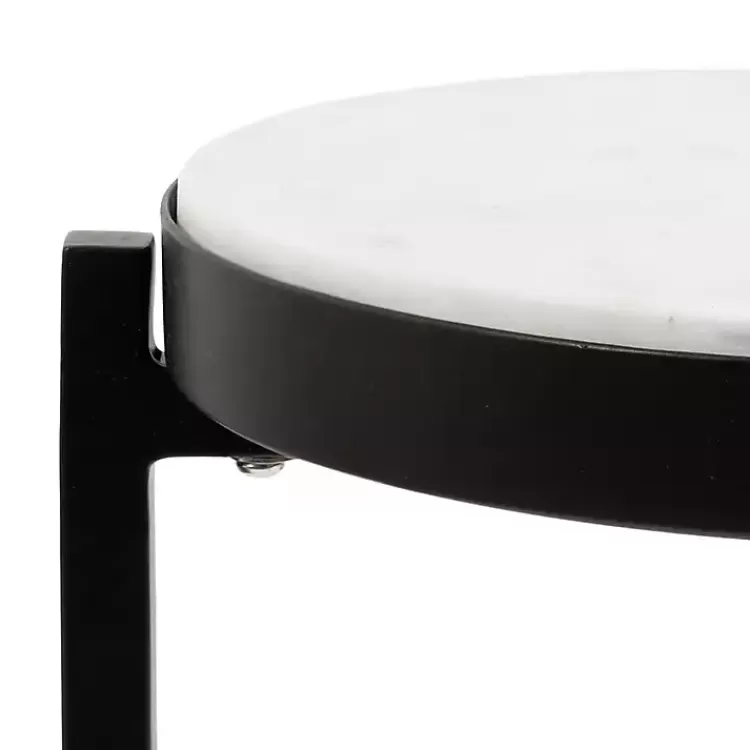 black_angular_marble_accent_table_2.webp Angular Marble Accent Table>Kirklands Home Cheap
