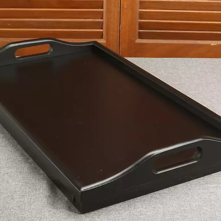 black_bamboo_standing_serving_tray_4.webp Bamboo Standing Serving Tray>Kirklands Home Best