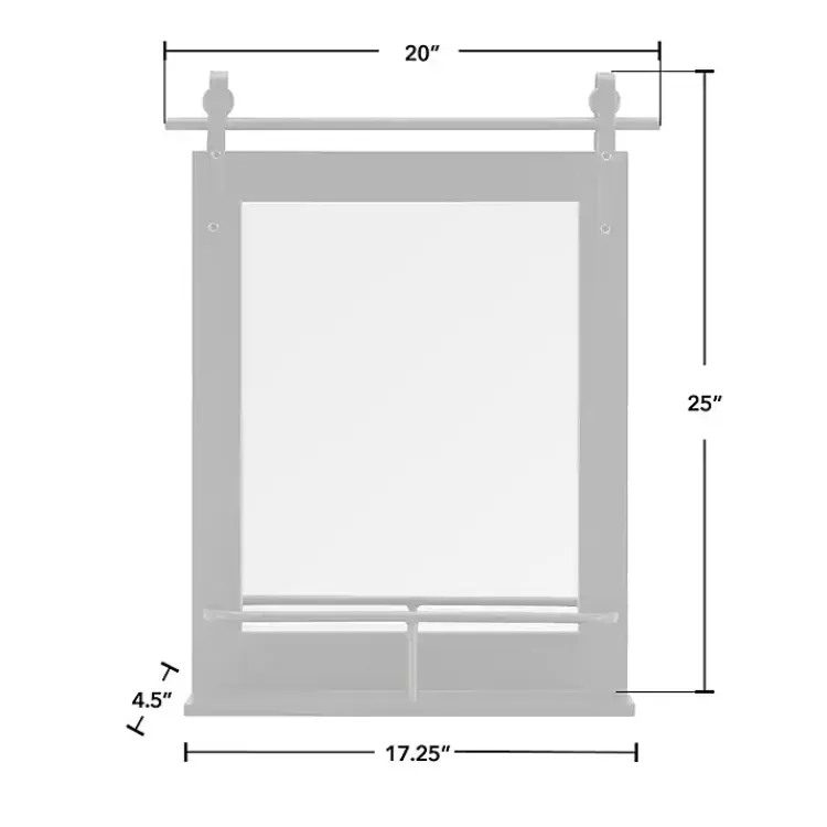 black_barn_door_wall_mirror_with_shelf_3.webp Barn Door Wall Mirror with Shelf>Kirklands Home Shop