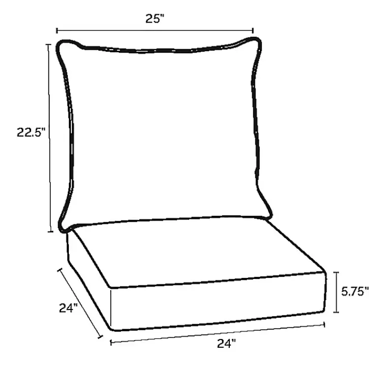 Cabana 2-pc. Outdoor Deep Seat Cushion>Kirklands Home Online