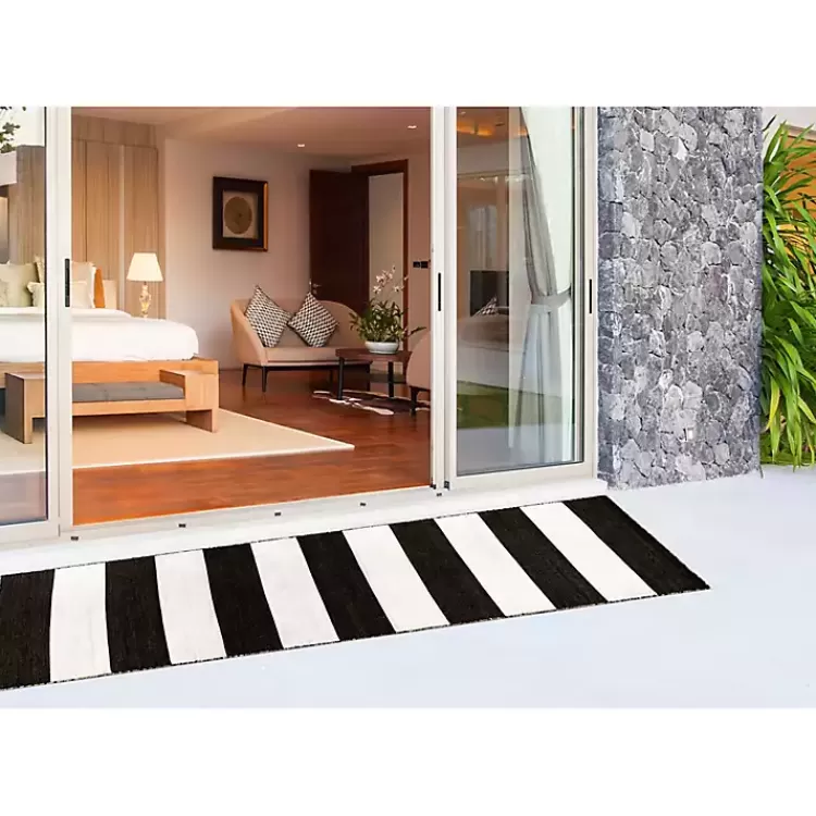 black_cabana_stripe_indooroutdoor_runner_x_2.webp Black Cabana Stripe Indoor/Outdoor Runner, 2x8>Kirklands Home Flash Sale