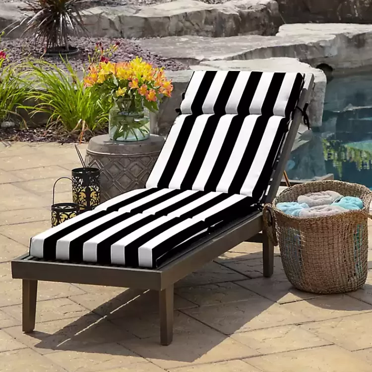 Cabana Stripe Outdoor Chaise Cushion>Kirklands Home Best Sale