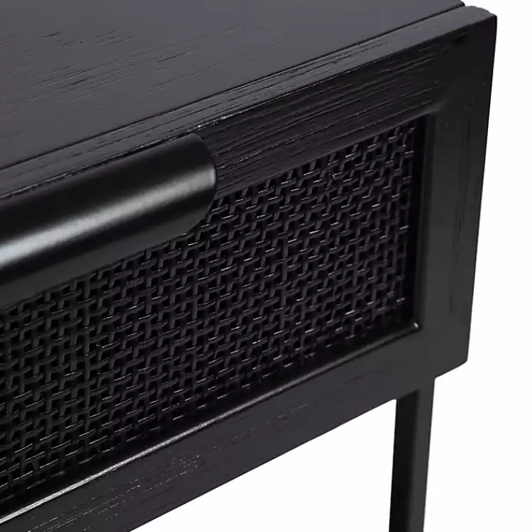 black_cane_drawer_accent_table_2.webp Cane Drawer Accent Table>Kirklands Home Best