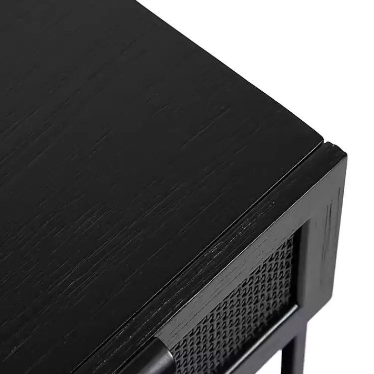 black_cane_drawer_accent_table_3.webp Cane Drawer Accent Table>Kirklands Home Best